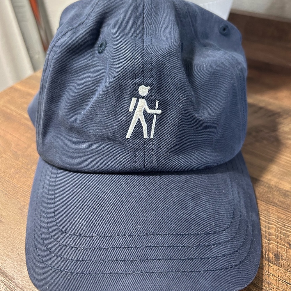 Navy Blue Baseball Cap with Hiker Logo